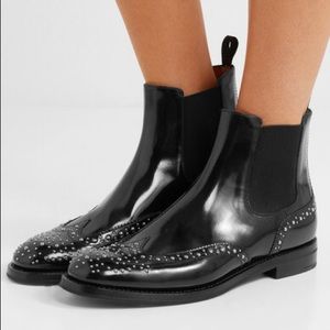 Ketsby Met studded glossed-leather Chelsea boots